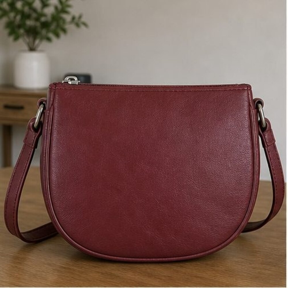 Merlot Faux Leather Bag